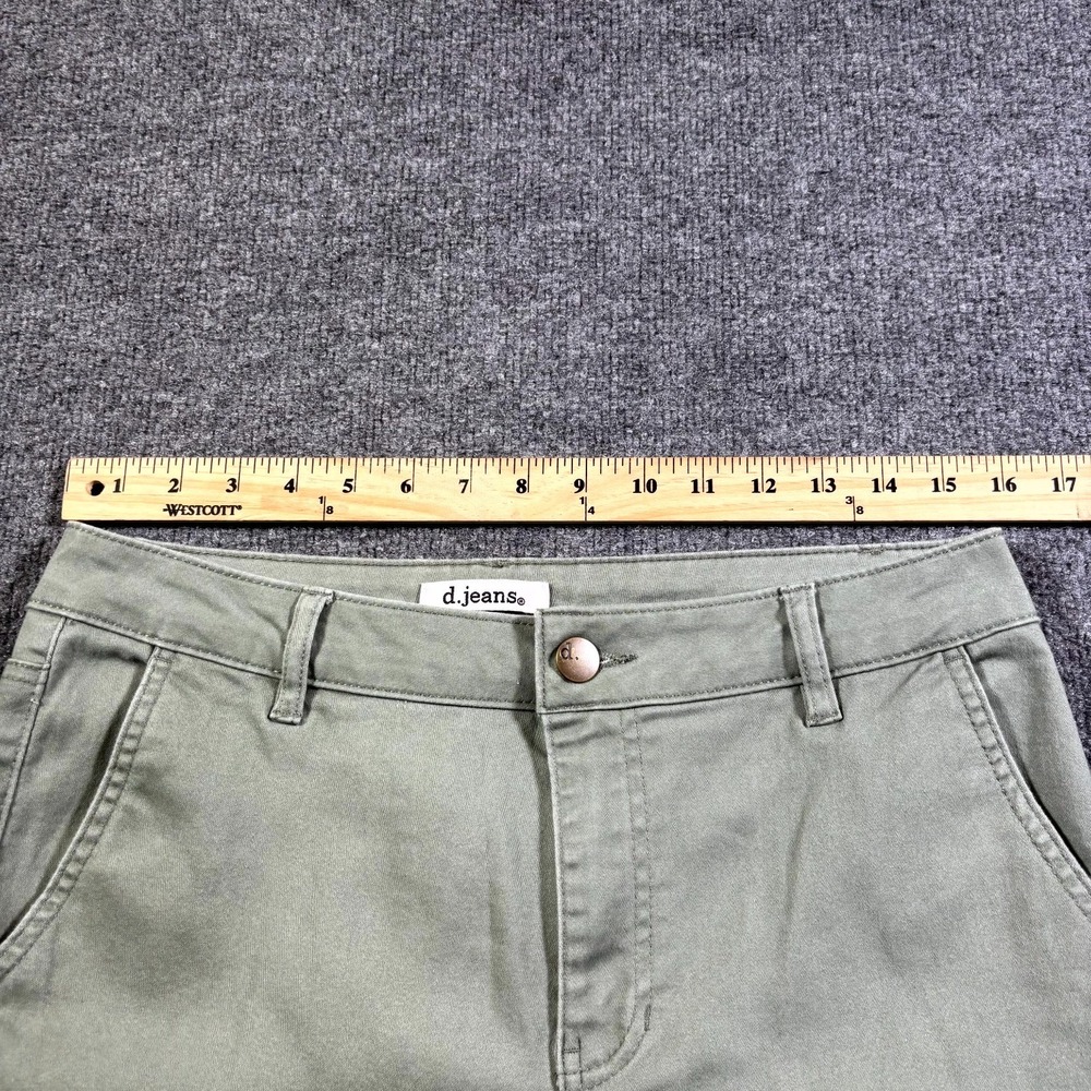 D.Jeans Chino Pant Women's 10 Green Cotton Straight Preppy Business Stretch - Picture 6 of 14